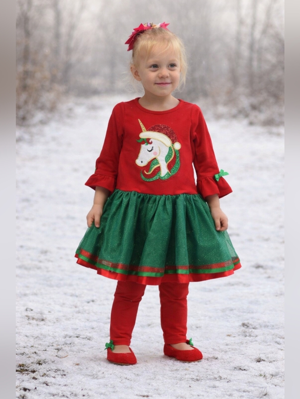 NWT Emily Rose Unicorn Tutu Tunic Dress & Leggings Set
